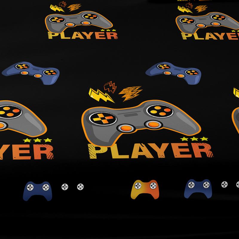 1 Piece Of Giant Player Black Patterned Matte Bedsheet, Bedroom Printed Bedspread, Bedding (Excluding Pillowcases)