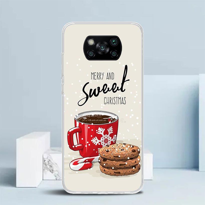 Winter Coffee Christmas Phone Case For Xiaomi Poco F7 Ultra X5 X6 X7 Pro M7 Redmi 15C 15 13C 13 12C 12 10C 10 10A 9 9C 9A 9T Cov