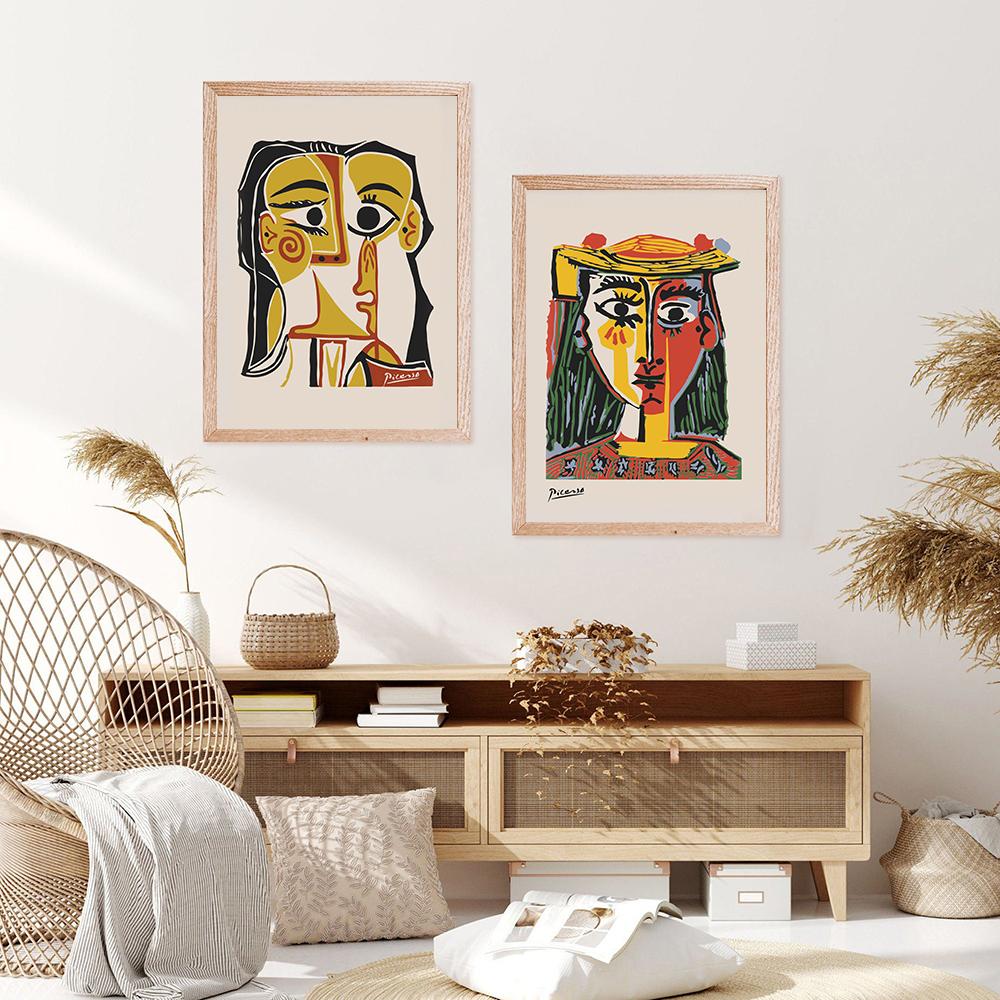 Abstrakt vintagemålning Pablo Picasso Utställning Canvas Poster Konsttryck Museum Modernt Galleri Väggbild Heminredning Gåva