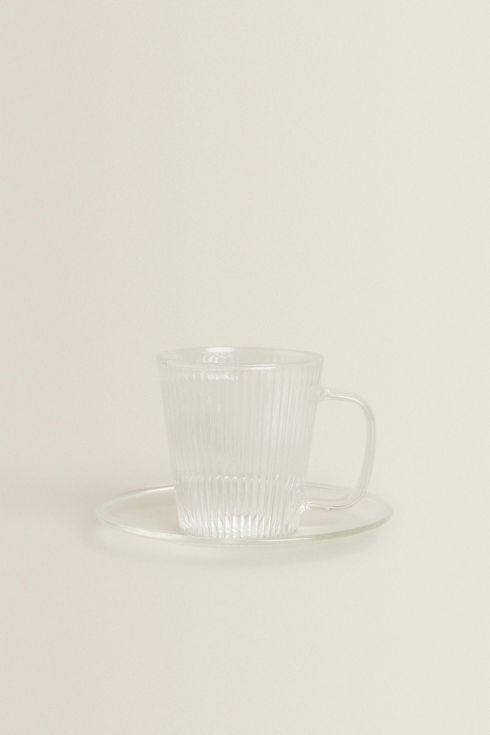 

КОФЕЙНАЯ ЧАШКА И БЛЮДЦЕ БОРОСИЛИКАТНОЕ СТЕКЛО