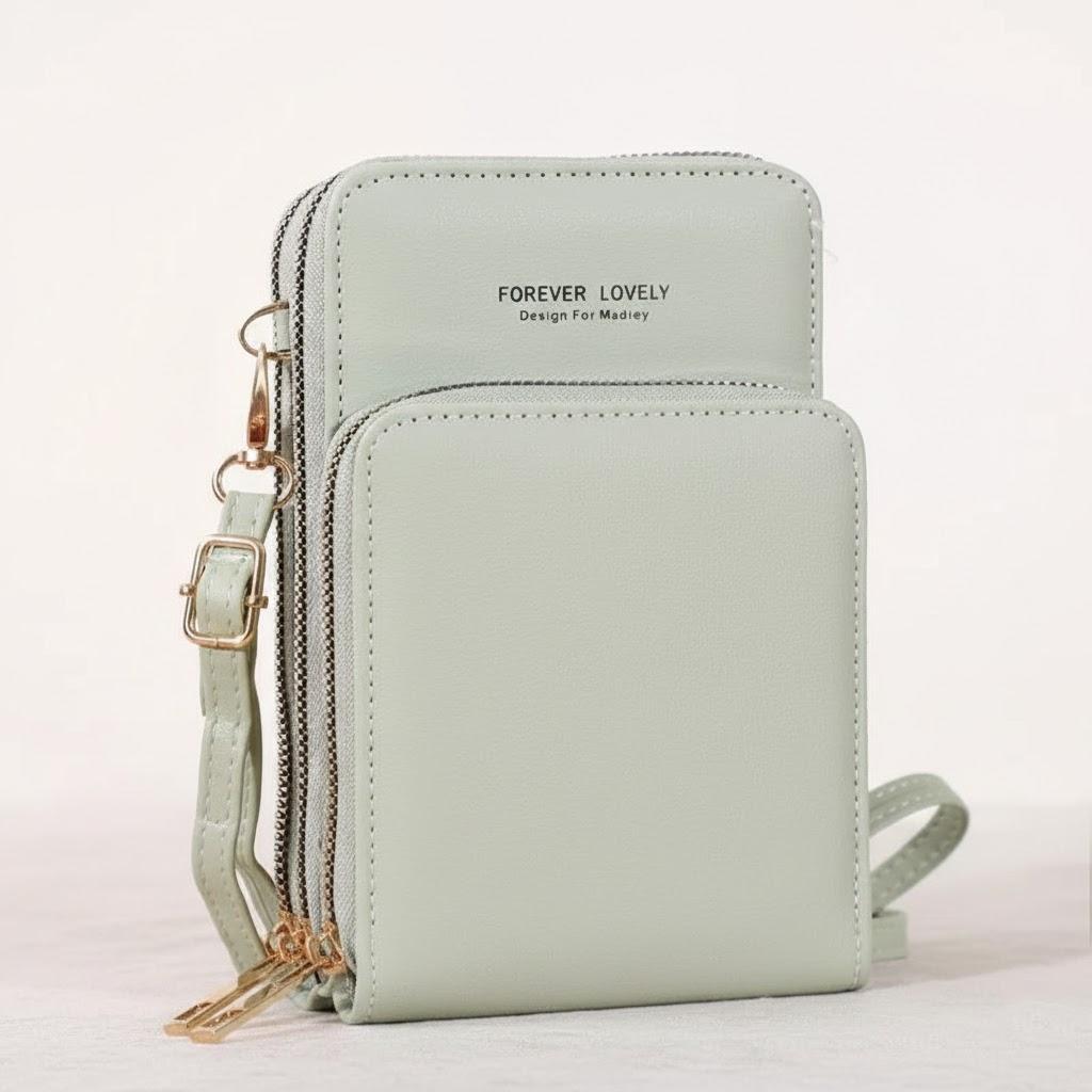 

Women s Fashion Large Capacity Multifunctional Solid Color Touch Screen Crossbody Shoulder Bag Stylish Casual Handbag зелёный
