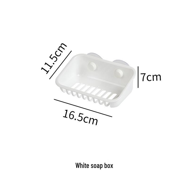 No-Drill Suction Cup Bathroom Shelf & Soap Holder