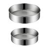 Pack of 2 Round Sifters 304 Stainless Steel Flour Sieve Baking Strainers for Professional Cooking and Easy Cleaning