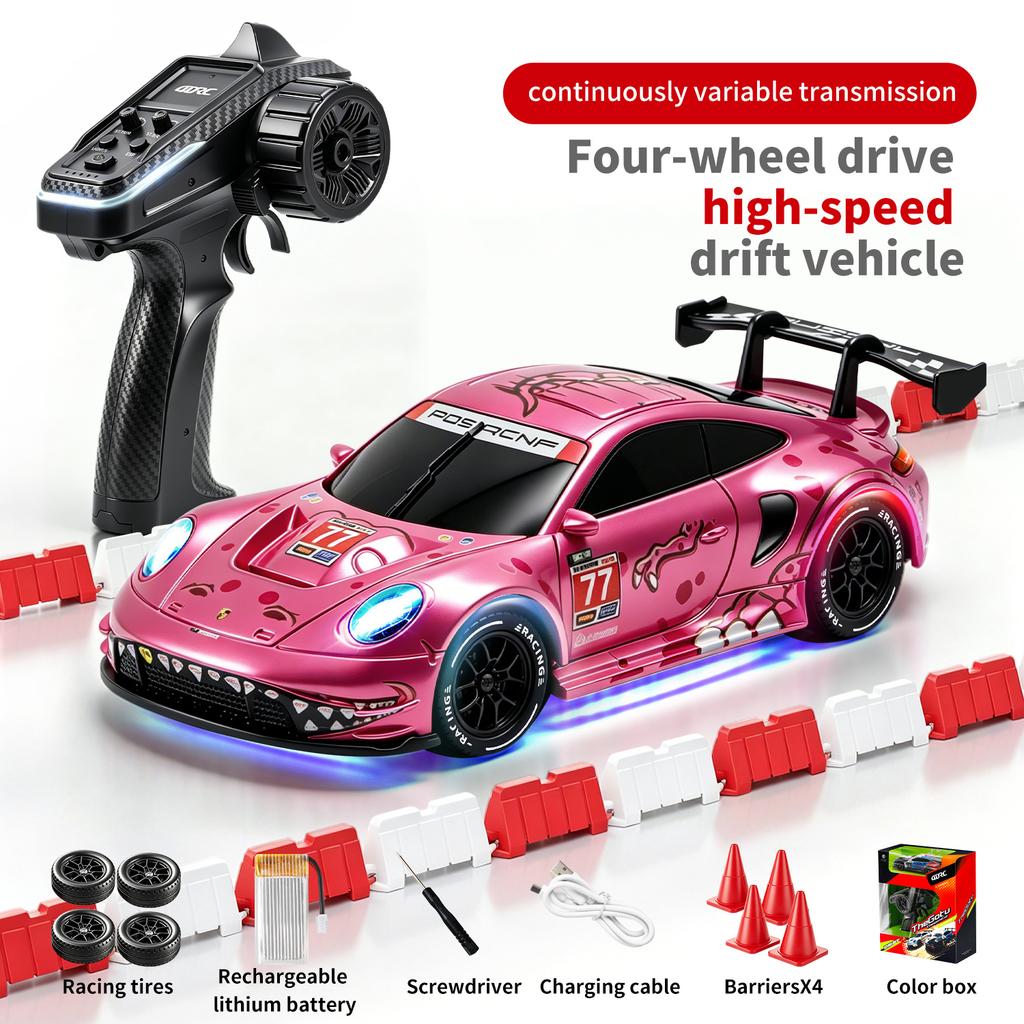 4DRC 1/43 4WD RC Drift Car 2.4GHz High Speed Remote Control Racing Car Desktop Mini Cars Cars for Boys Kids Toy Birthday Gift H6