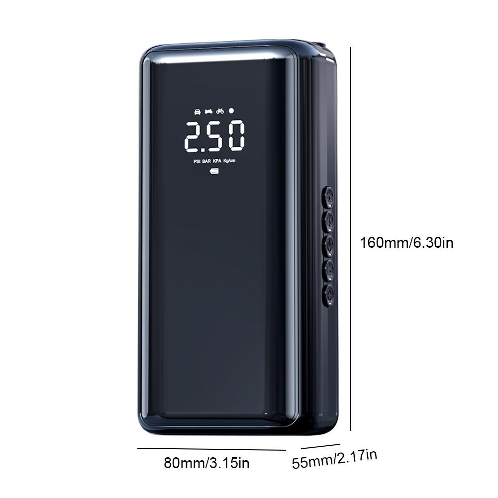 150PSI Digital Tire Inflator 1500mAh Cordless Tire Pump Digital Display Portable Air Pump for Car Motorcycle Bike Tire Boat Ball
