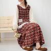 Korean Style Double Layer Gauze Plaid Vest & Skirt Set - Plus Size Casual Fashion