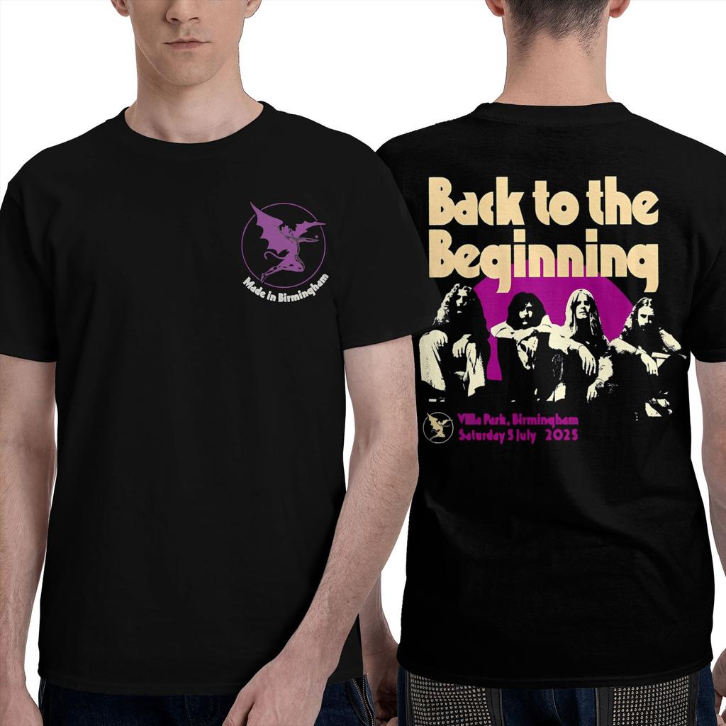 Black Sabbath Zpět na začátek Rocková kapela 2025 Pánské Dámské Tričko Merch Vtipná Trička Tričko 100% Bavlna Dospělý Moto