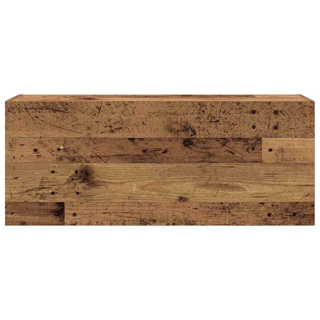 Bathroom Wall Cabinet Reclaimed Wood Look 100x25x40 cm Engineered Wood