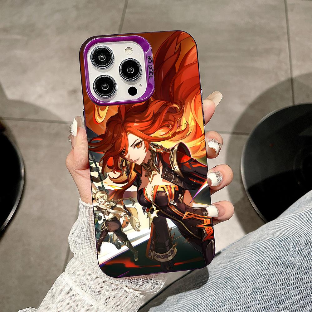 

Game GI Mavuika Purple Translucent Mobile Phone Case for iPhone 17 16 15 14 13 12 11 X XR XS 8 7 Air Pro Max Plus Colorful Cover iPhone 14 Pro Max
