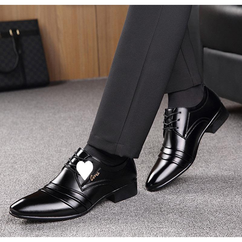 

Действительно мягкий костюм мужские кожаные туфли мужские плоские жених яркое платье молодые остроносые мальчики повседневные свадебные туфли весна и осень 48