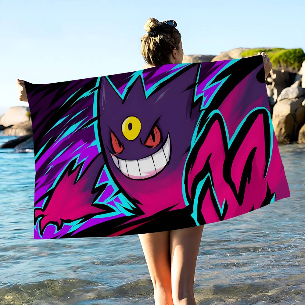 Cartoon G-GengarSS Bath Towel Microfiber Soft Water Absorbing Breathable For Girl Kids Decorative Cartoon Beach Towel