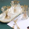 100Pcs Stainless Steel Flatware Fruit Fork Dinnerware Appetizer Snack Dessert Fork Kitchen Tableware Leaf Shape