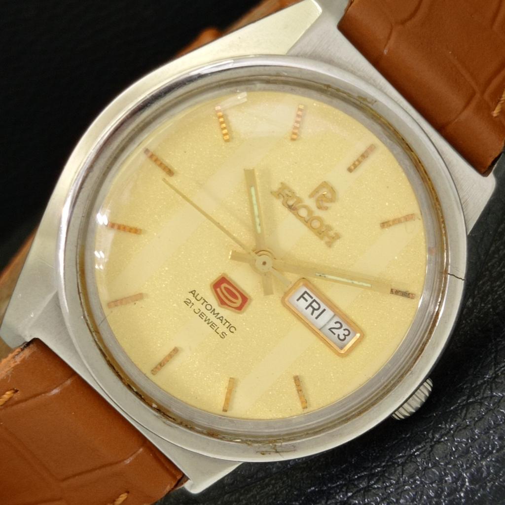 

ВИНТАЖНЫЕ АВТОМАТИЧЕСКИЕ ЧАСЫ RICOH R31 ЯПОНИЯ МУЖСКИЕ ЗОЛОТИСТЫЙ ЦИФЕРБЛАТ a500633-5 R153-a500633