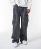 Dibsenseu Rise Wide Cargo Denim D500 - Black