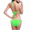 Dámský dvoudílný bikiny set Trojúhelníkový Push-Up Top na šňůrku a Nízké kalhotky s šňůrkami Plavky Letní Plážové Sexy Plavky