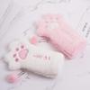 Cartoon Cat Paw Plush Pencil Case - Large Capacity for Students