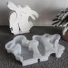Bunny Mold Silicone Family Rabbit Figurine Mould Rabbit Silicone Mold For Spring Holiday Home Decoration Arts Crafts Gypsum