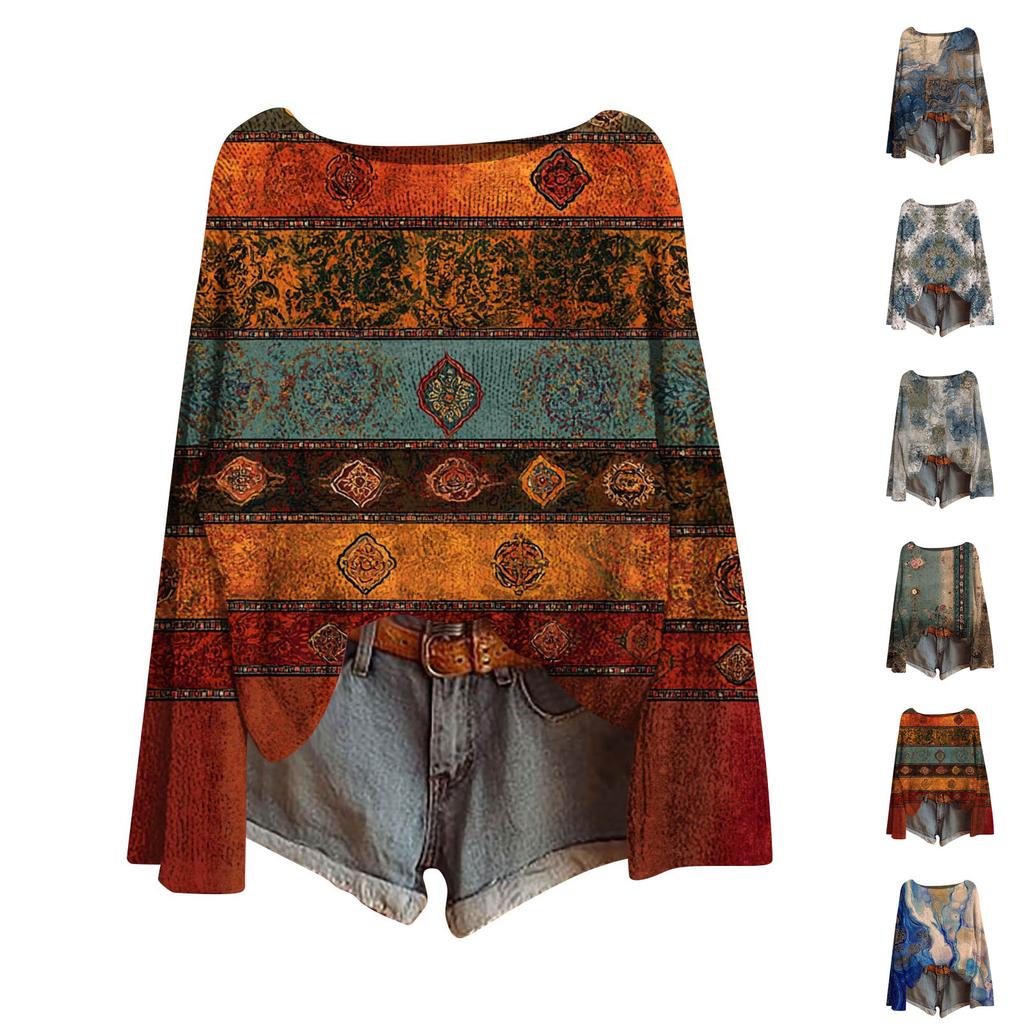 Dámský lehký svetr s kulatým výstřihem, ležérní pletený pulovr s dlouhým rukávem