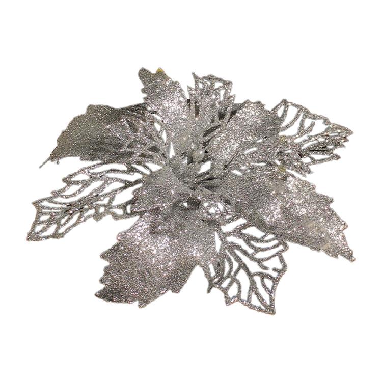 Artificial Glitter Christmas Flower Set of 6 Decorative Wreaths Wedding Party