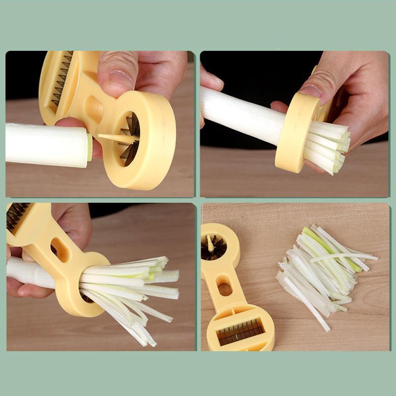 1 Pcs Onion Beans Easy Slicer Stainless Steel Plum Blossom Onion Cutter Ultra-Fine Onion Shredder Slicer Kitchen Tool Accessories