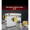 Smooth Lock Antique Household Front Door House Padlocks Locking Accessories Universal Heavy-Duty Gear With Key