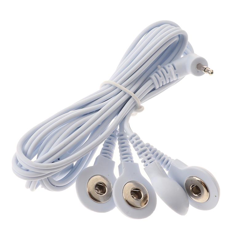 1 Pc 4-Way Electrode Pads Tens Unit Lead Wires Cables Connection Massage Tools