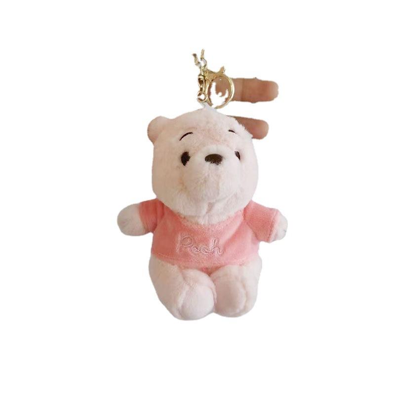 Bear Adorable Pink Plush Keychain Soft And Cuddly Toy Accessory For Backpacks