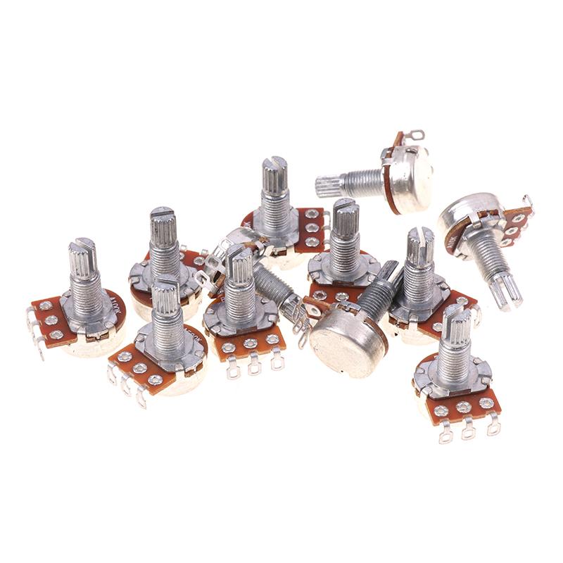 A500K B500K A250K B250K A50K B50K A25K B25K Potentiometer Splined Small Pot Electric Guitar Bass Effect Amp Tone Volume18Mm Shaft Parts