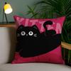 Kawaii Katze Tiere Kissenbezug Plüschstoff Weicher Kissenbezug Doppelseitiger Druck Sofakissenbezug Überwurf
