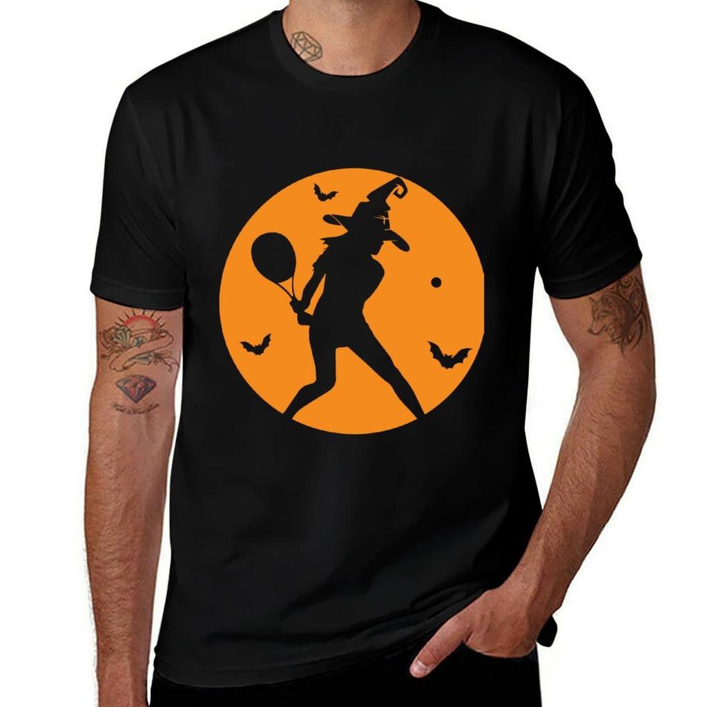 Tennis Halloween Witch Costume For Tennis Players T-Shirt Street Casual Tee Shirt