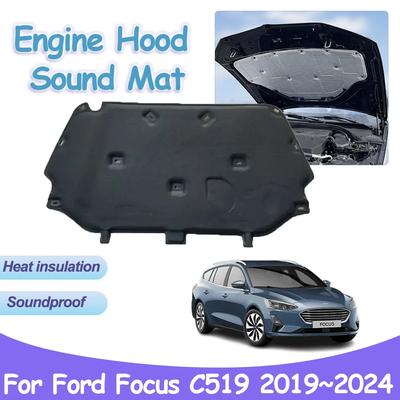 Motorhaubenpolster für Ford Focus C519 MK4 SA ST 2019~2024, Auto-Schall- und Wärmedämmung, Baumwolle, feuerfeste Matte, Innenausstattung