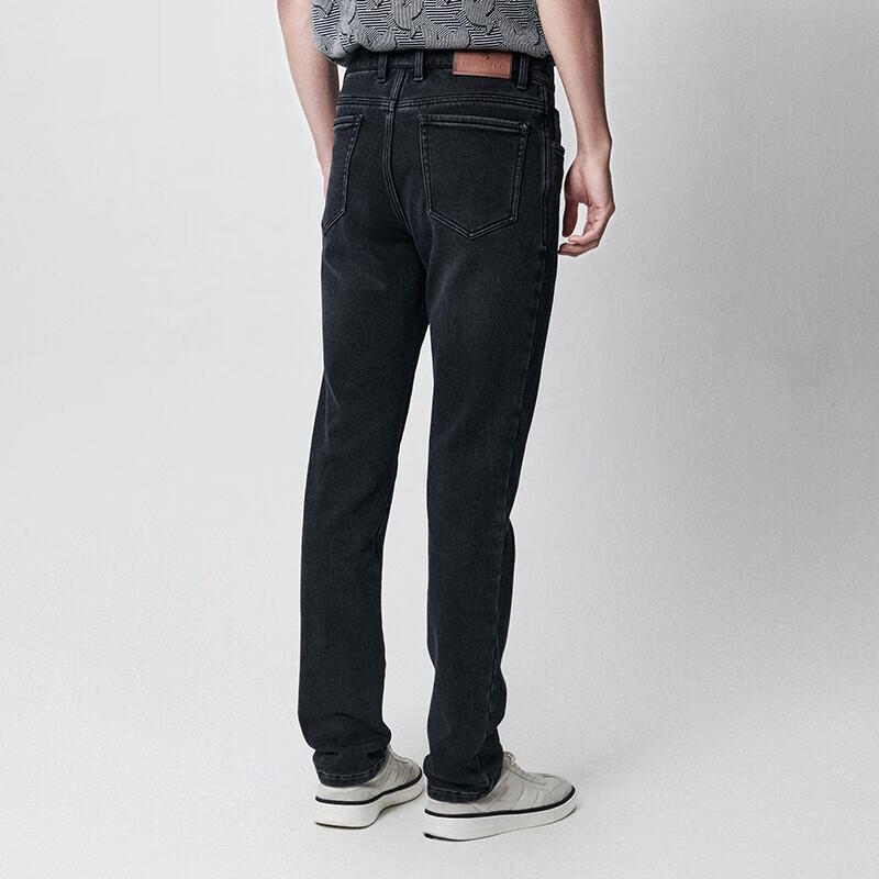 Baoxiniao Men's Thick Straight-Leg Jeans