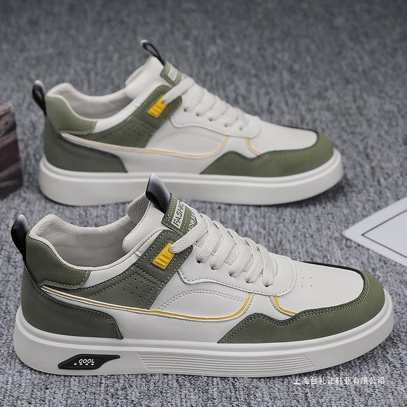 Labor insurance men's shoes autumn breathable new waterproof and non-slip leather board shoes casual sports work small white tide shoes