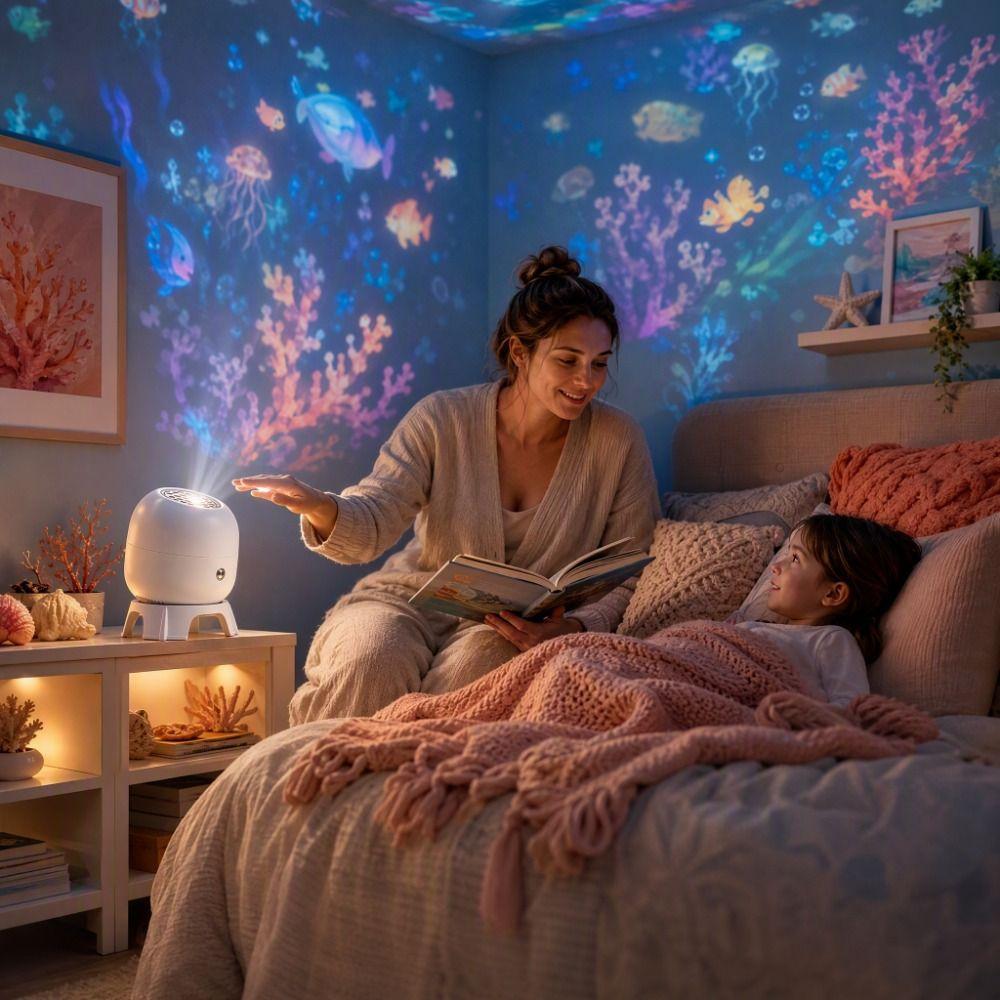 360 Degree Rotating Dreamy Ocean Projector Flexible Neck Party Ambient Light Ceiling Decoration