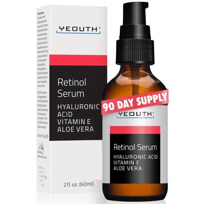 YEOUTH Retinol Serum 60ml Retinol Serum for Face with Vitamin E and Hyaluronic Retinol Face Beauty Serum Popularity Retinol Serum Skin Care Cosmetics