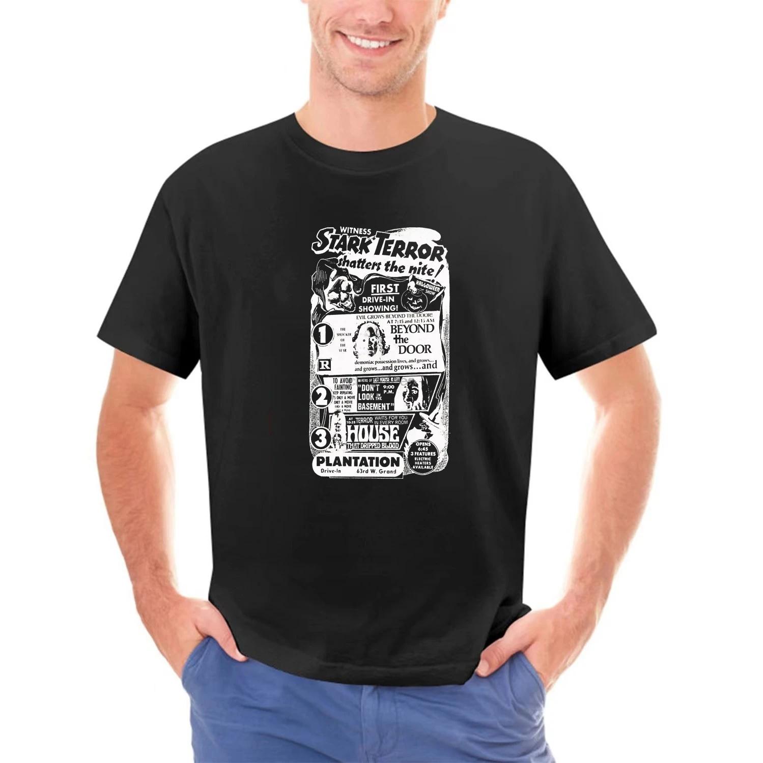 

Men tshirts Retro Horror 70 s Horror Movie Ad 1970s VHS Gasm Video Women t-shirt XXXXXL чёрный