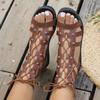 Nieuwe Stijl Schoenen - Hoge Sandalen, Uitgesneden Platte Sandalen, Damesschoenen