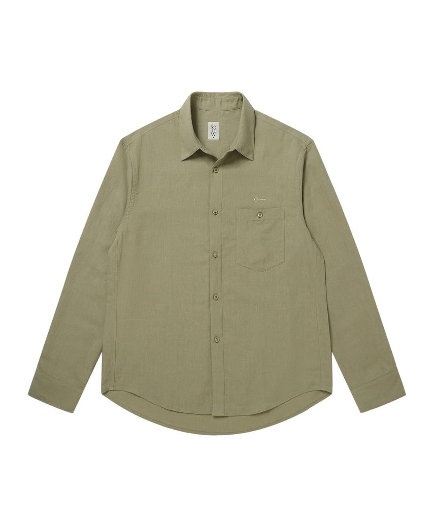 SOLEW Linen Shirt_Light Khaki
