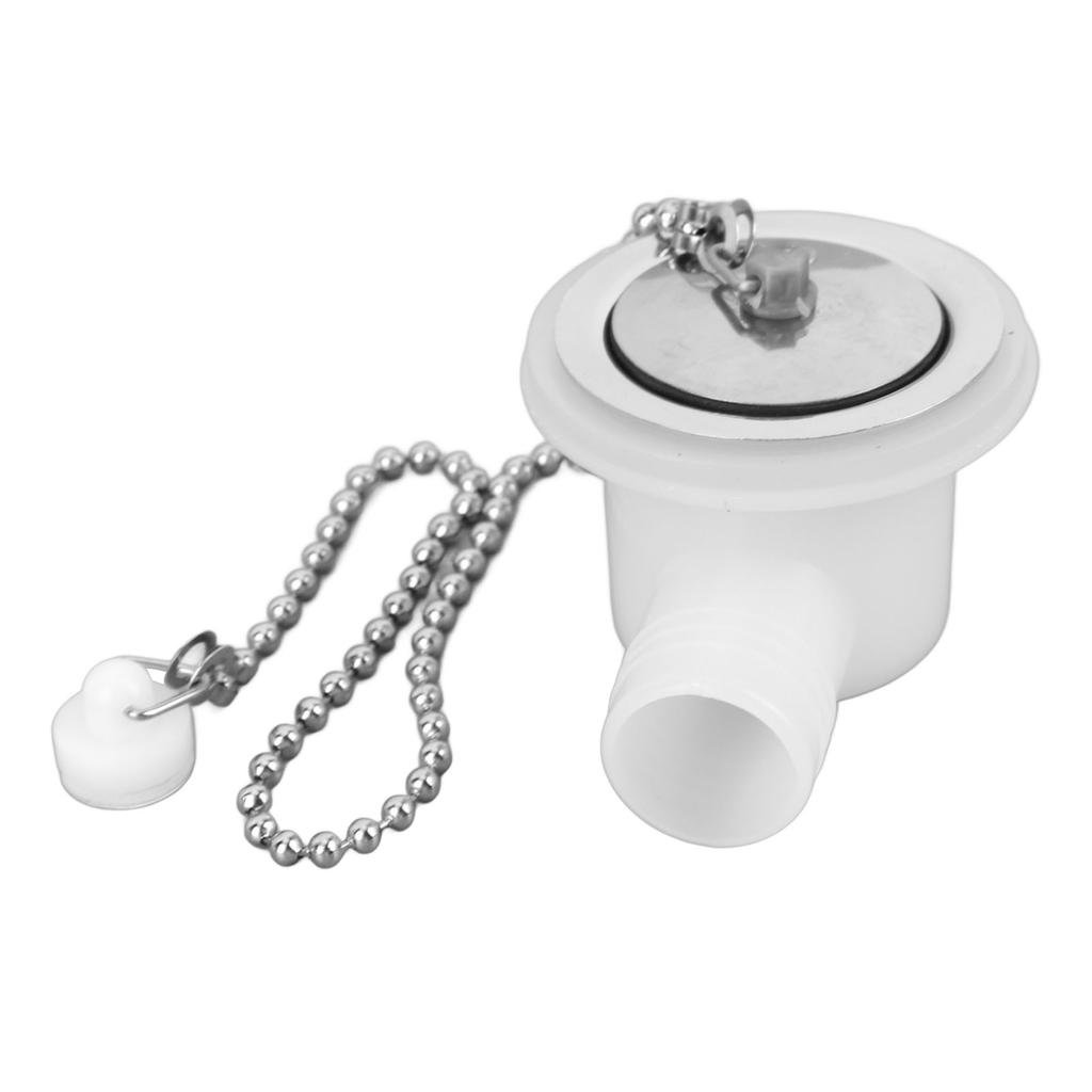 RV Sink Drain Connector Right Angle Stainless Steel Strong Sealing Space Saving Drain Pipe Hose Plug Sewer Adapter for