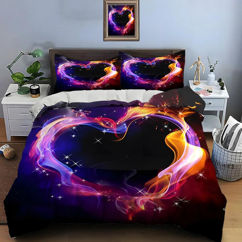

Gothic Love Art Print Bedding Set Duvet Cover 1 Duvet Cover 2 Pillowcases Adult and Children Bedding Set Luxury Gifts US Twin(172x218cm)