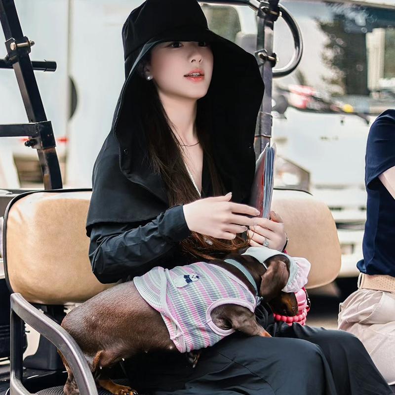 Summer sun protection hat women's big eaves UV protection shading shawl hat outdoor neck protection face bucket hat foldable