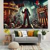 Polyester material horror carnival background banner - A colorful and eerie photography background