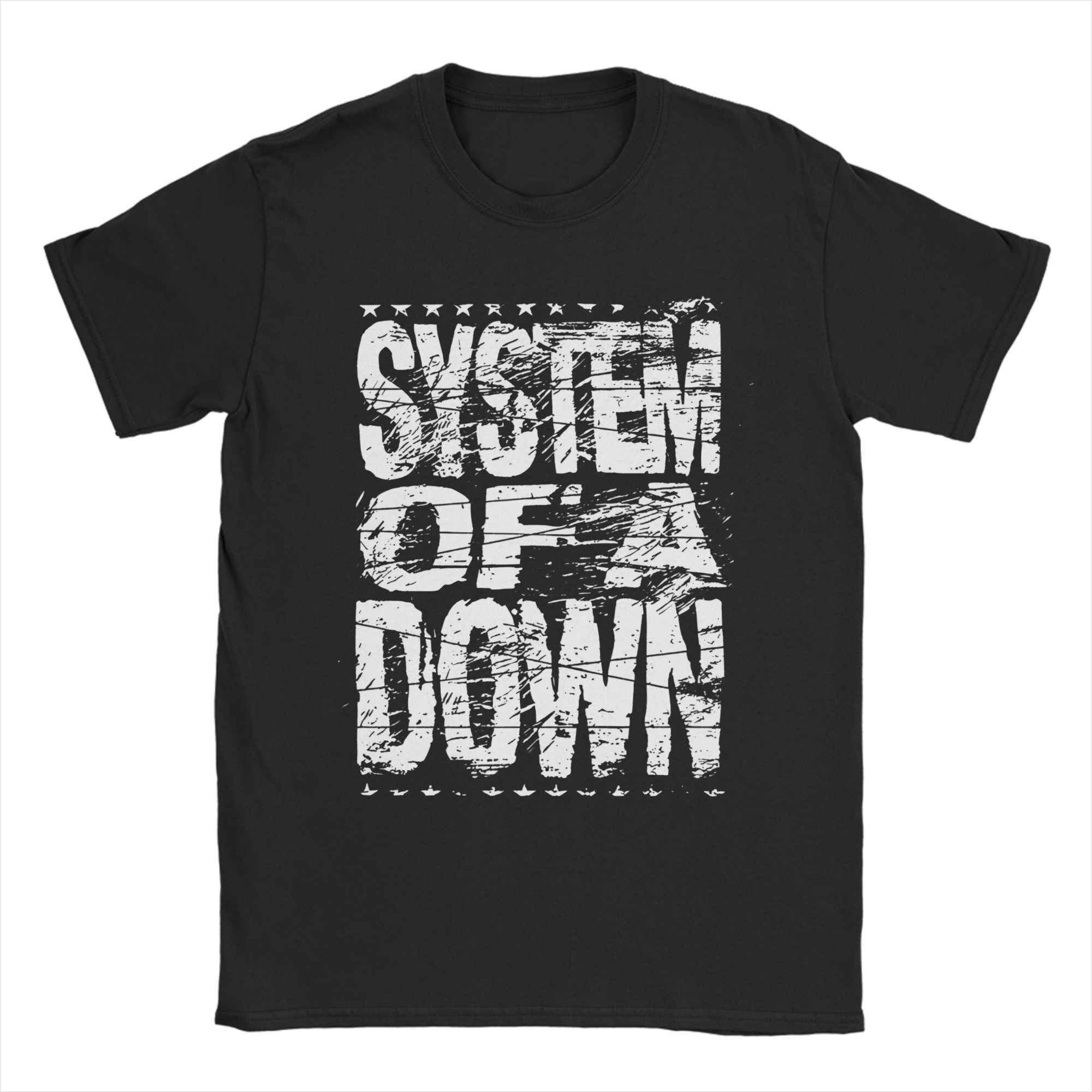 

Чоловічі футболки SOAD System Of A Down Рок-музичний гурт 100% Бавовна Верхні футболки Літня футболка з коротким рукавом Круглий виріз Футболка Великий Розмір 4XL