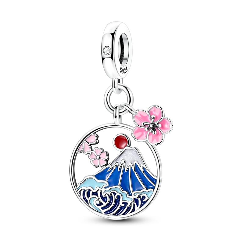 New Copper Charms Beads Luminous Whale Shark Heart Dolphin Starry Sky Fish Charm Fit Original Bracelet Jewelry Gift