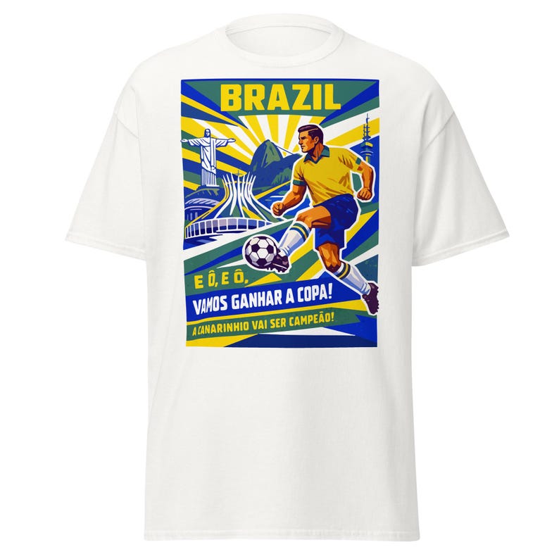 Vintage Brazil Soccer T-Shirt – Retro Football Fan Apparel, World Cup Souvenir L