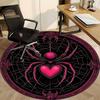 1pc Spider Web Heart Chair Carpet for Office Non-Slip, Machine Washable Rug for Office, Room - Holiday Decor, Machine Made yy251016029