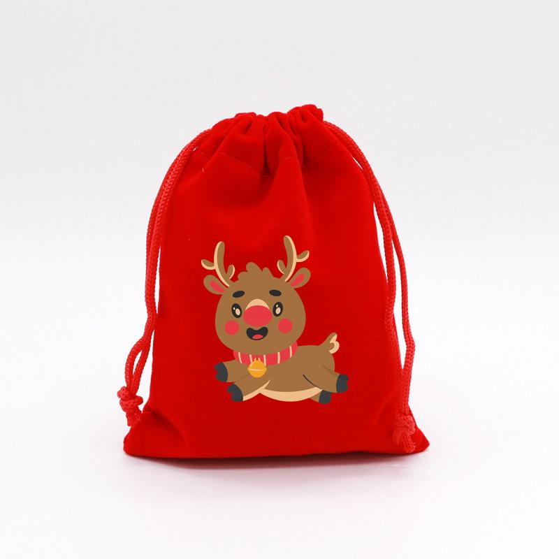 

Рождественский снеговик, лось, Санта-Клаус, рождественская елка для конфет, печенья, красная упаковка 9x12cm