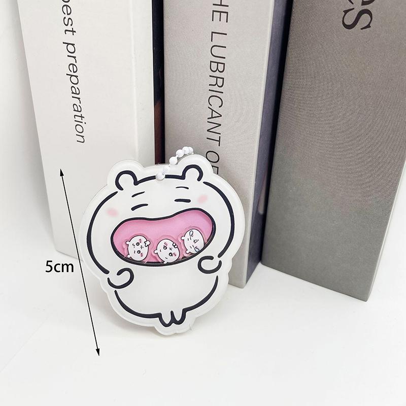 Japanese Anime Chiikawa Hachiware Usagi Mini Cute Acrylic Keychain Cartoon Animal Keyring Shake Toys Creative Rocking Pendant