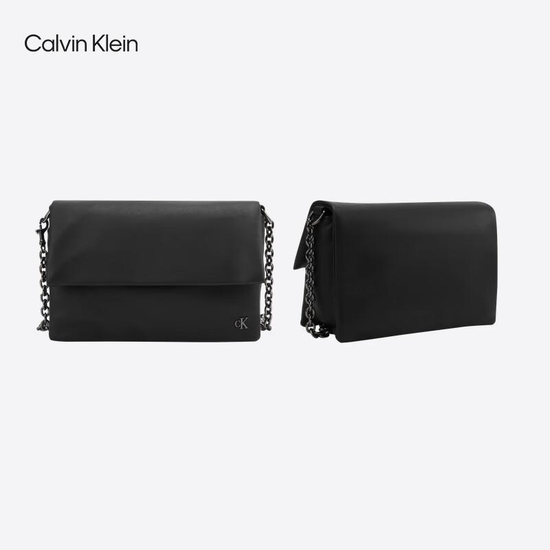 Calvin Klein Metal Letter Flap Chain Crossbody Bag