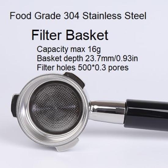 51mm Bottomless Portafilter Compatible with 3-Year SUMSATY Espresso Machines (4mm Prong Thickness)